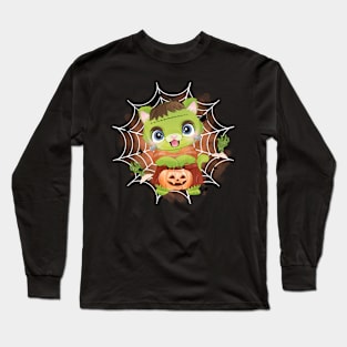 Halloween for Kids Candy Pumpkin Dinosaur Skull Spider Cute Cat Spooky Season Party Halloween For Babies Long Sleeve T-Shirt